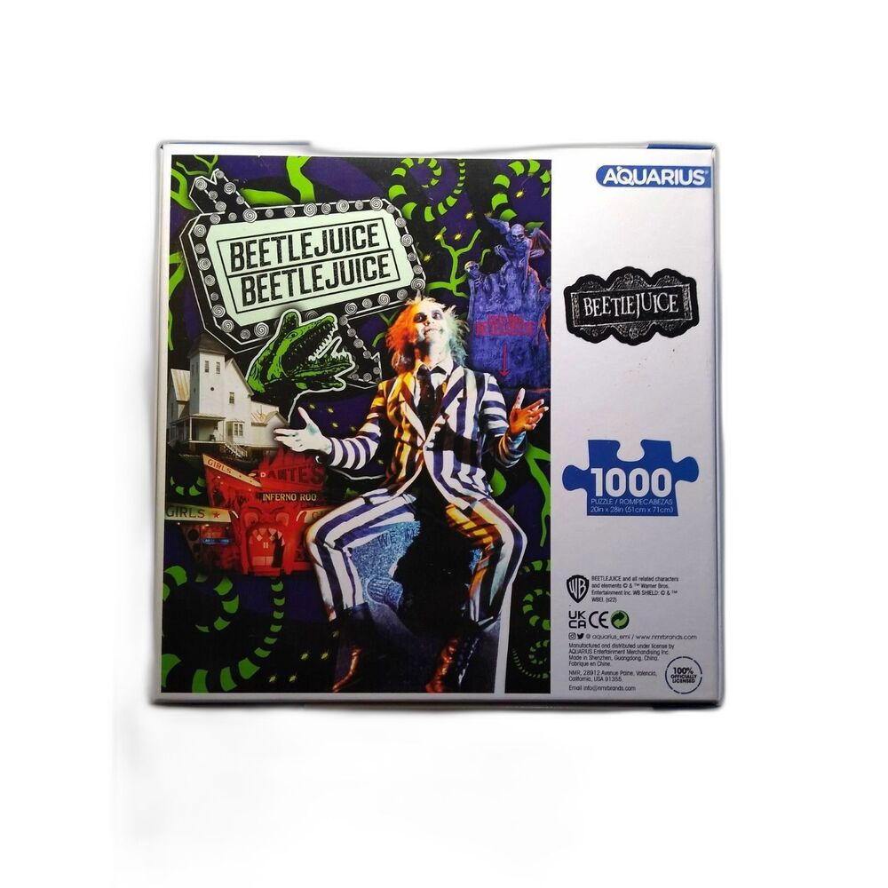 AQUARIUS Beetlejuice 1000-Piece Jigsaw Puzzle 20x28 in 2022 Halloween Horror